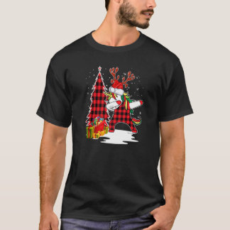 Dabbing Unicorn Pet Reindeer Buffalo Pset Christm T-shirt
