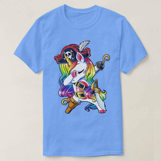 Dabbing Unicorn Pirate Jolly Roger Costume Kinder T-shirt (Design voorkant)
