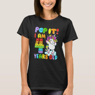 Dabbing Unicorn Pop Ik ben vier jaar oud Fidget 4t T-shirt
