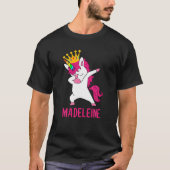 Dabbing Unicorn Queen Personalized MADELEINE T-shirt (Voorkant)
