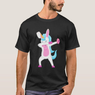 Dabbing Unicorn Rabbit Easter Day Eggs T-shirt