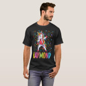 Dabbing Unicorn Raymond T-shirt (Voorkant volledig)