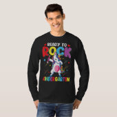 Dabbing Unicorn Ready to Rock Kindergarten T-shirt (Voorkant volledig)