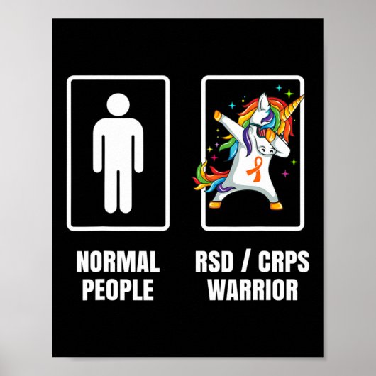 Dabbing Unicorn RSD Corps Krijger Overlevende Get Poster (Voorkant)