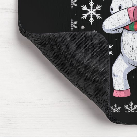 Dabbing Unicorn Santa Hat Christmas Xmas Dab Muismat (Hoek)