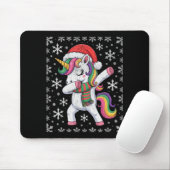 Dabbing Unicorn Santa Hat Christmas Xmas Dab  Muismat (Met muis)