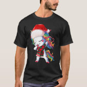 Dabbing Unicorn Santa Hat Kinder kerstmeisjes T-shirt (Voorkant)
