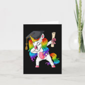 Dabbing Unicorn School Afstuderen Dab Girls Kinder Kaart (Voorkant)