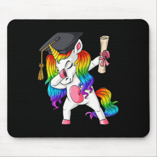 Dabbing Unicorn School Afstuderen Dab Girls Kinder Muismat