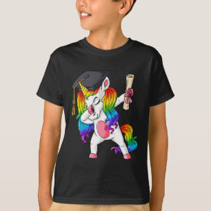 Dabbing Unicorn School Afstuderen Dab Girls Kinder T-shirt