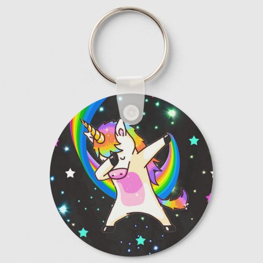 Dabbing Unicorn Sleutelhanger (Voorkant)