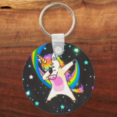 Dabbing Unicorn Sleutelhanger (Voorkant)