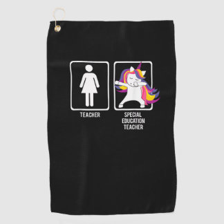 DABBING UNICORN SPECIAAL ONDERWIJS LERAAR T-shirt Golfhanddoek