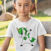 Dabbing Unicorn St. Patrick's Day Green Shamrock T-shirt