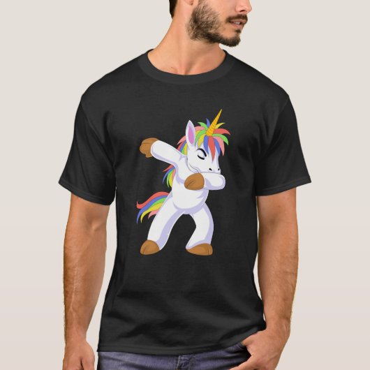 dabbing unicorn t-shirt (Voorkant)