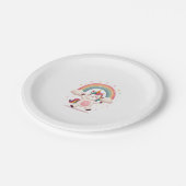 Dabbing Unicorn T Shirt - Funny Dab Dance Rainbow  Papieren Bordje (Gekanteld)