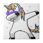 Dabbing Unicorn Tegeltje (Voorkant)