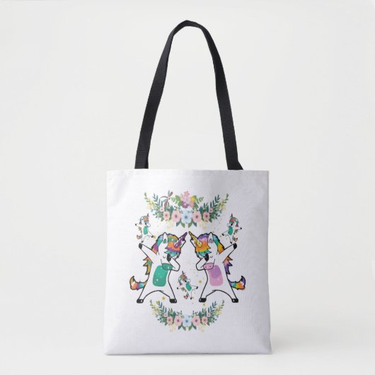 Dabbing Unicorn Tote Bag (Voorkant)
