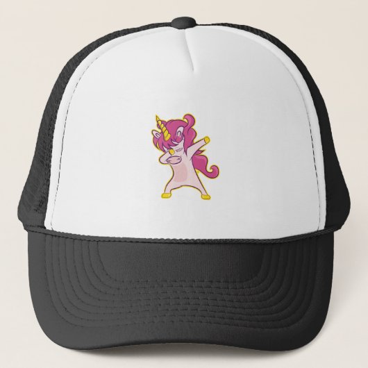 Dabbing Unicorn Trucker Pet (Voorkant)