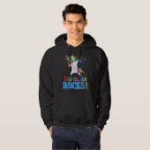 Dabbing Unicorn van de derde klasse Hoodie (Voorkant volledig)