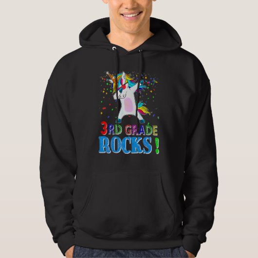 Dabbing Unicorn van de derde klasse Hoodie (Voorkant)