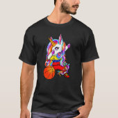 Dabbing Unicorn Venezuela Basketball Fans Jersey B T-shirt (Voorkant)