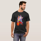 Dabbing Unicorn Venezuela Basketball Fans Jersey B T-shirt (Voorkant volledig)