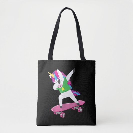 dabbing unicorn verjaardagskateeg perfect tote bag (Voorkant)