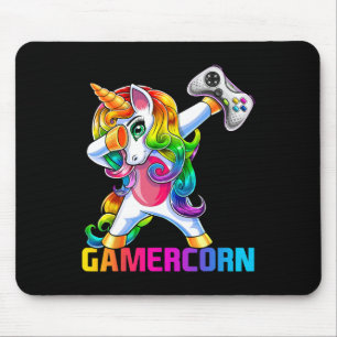 Dabbing Unicorn Video Game Controller Gamer Meisje Muismat