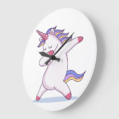 Dabbing Unicorn Wall klok (Hoek)