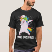 Dabbing Unicorn Wond Care verpleegster wondstomie  T-shirt (Voorkant)