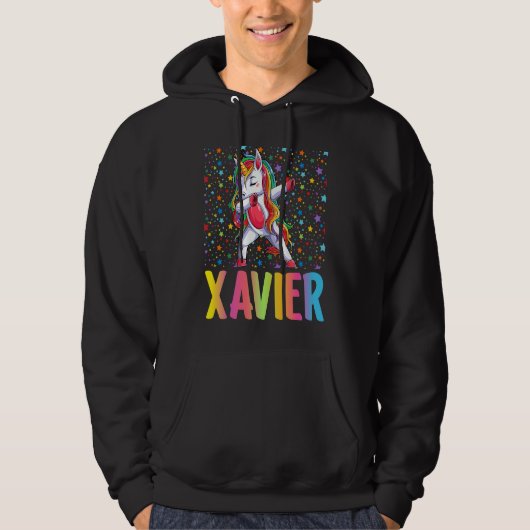 Dabbing Unicorn Xavier Hoodie (Voorkant)