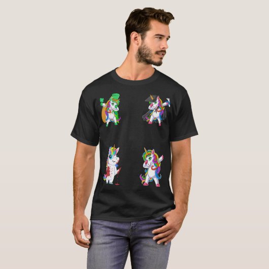 dabbing unicorns t-shirt (Voorkant volledig)