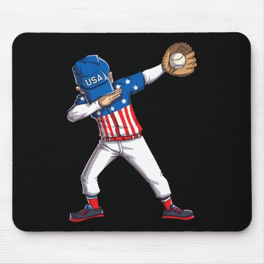 Dabbing Verkoop Speler 4 juli Vlag van de VS Ameri Muismat (Voorkant)