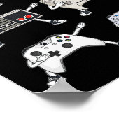 Dabbing Video Gamer Controllers Fun Boys Kinder sp Poster (Hoek)