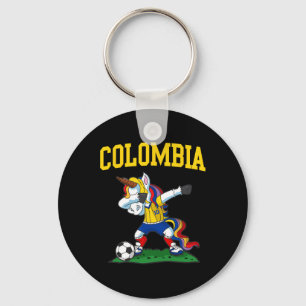 Dabbing Voetbal Eenhoorn Colombia Colombia Voetbal Sleutelhanger