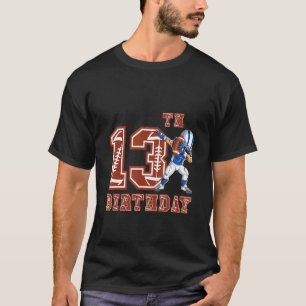 Dabbing Voetbal Jongen 13e Verjaardag 13 Jaar Oude T-shirt