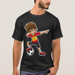 Dabbing Voetbal Jongen Spanje Jersey, Spaanse Kind T-shirt