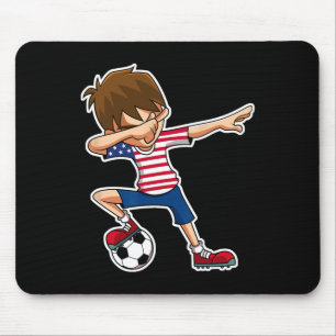 Dabbing Voetbal Jongen Usa T-shirt Verenigde State Muismat