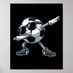 Dabbing Voetbal Ll Grappig Voetbal Mannen Jongens Poster