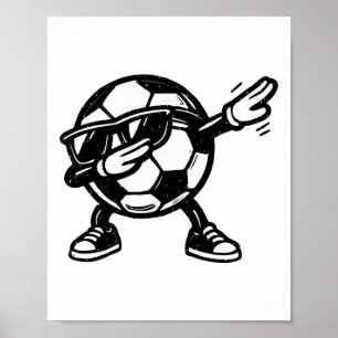 Dabbing Voetbal Ll Grappige Sport Speler Dab Dans  Poster
