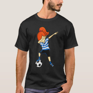 dabbing voetbal meisje grieks t-shirt