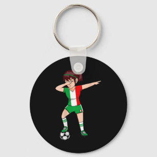 Dabbing Voetbal Meisje Italië Jersey Italiaanse Vo Sleutelhanger