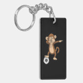 Dabbing Voetbal Monkey Dab Sleutelhanger (Voorkant Links)