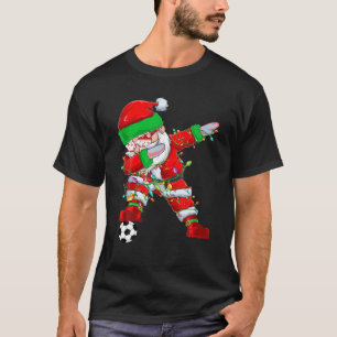 Dabbing Voetbal Santa Grappige Xmas Dab Voetbal Sp T-shirt