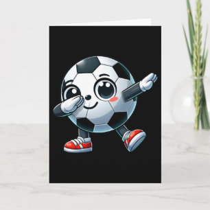 Dabbing Voetbalspeler Liefhebber Schattig Peuter J Kaart