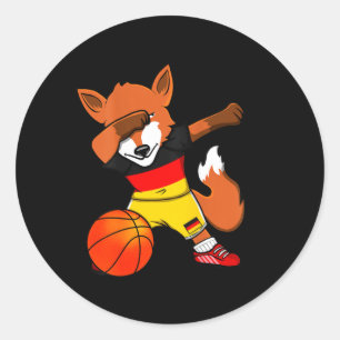 Dabbing Vos Duitsland Honkbal Fans Trui Duitse Ronde Sticker