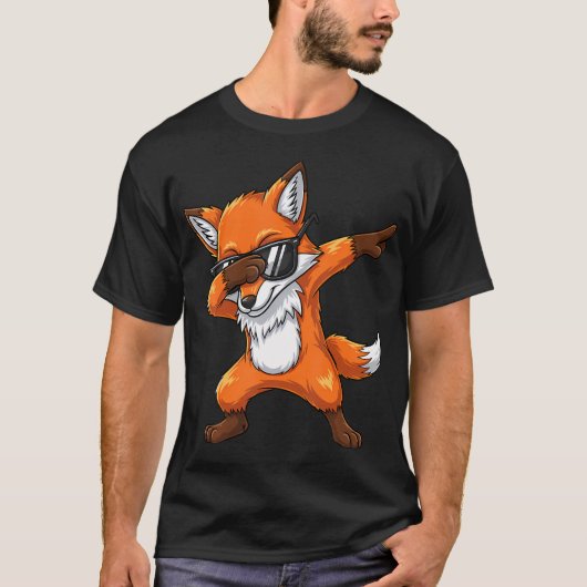 Dabbing Vos Zonnebril T-shirt (Voorkant)
