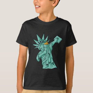 Dabbing Vrijheidsbeeld 4 juli Kinder Jongens T-shirt