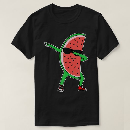 Dabbing Watermelon Kawaii Dab Summer Fruit Melon L T-shirt (Design voorkant)